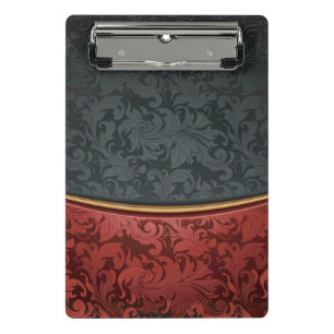 Vintage ornament red and black mini clipboard