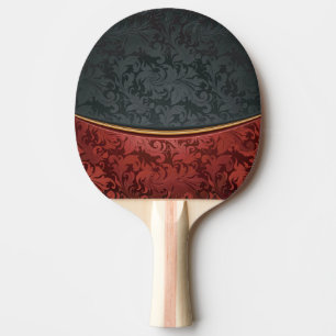 Vintage ornament red and black ping pong paddle