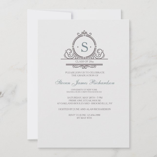 Vintage Ornamental 6 Invitation (Front)