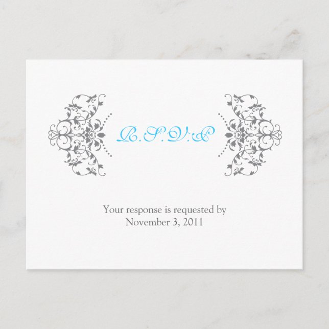 Vintage Ornamental Frame Invitation Postcard (Front)