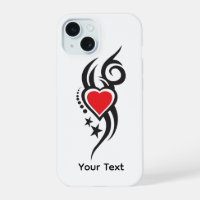 Vintage Ornamental Heart with Floral Tattoo Art