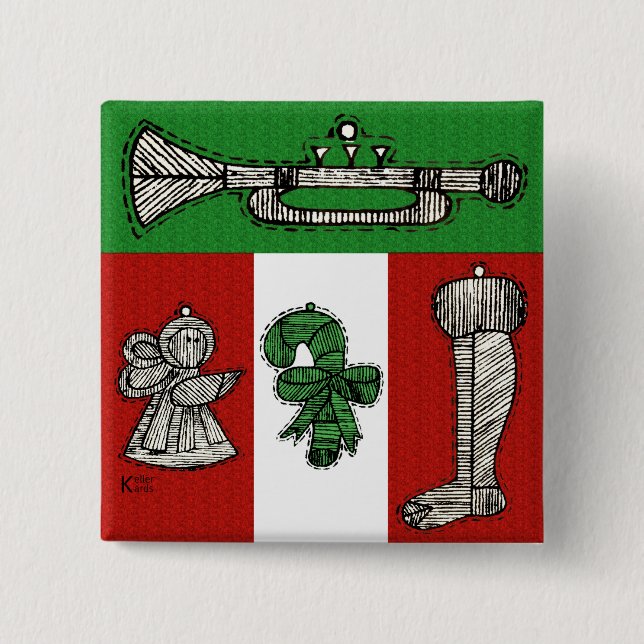 Vintage Ornaments 15 Cm Square Badge (Front)