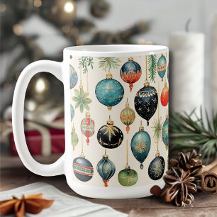 Vintage Ornaments Christmas Holiday Coffee Mug
