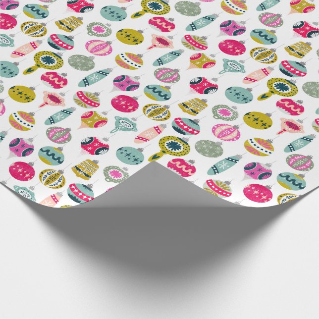 Vintage Ornaments Christmas Wrapping Paper (Corner)