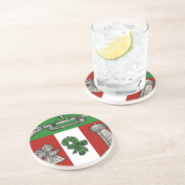 Vintage Ornaments Coaster (Side)