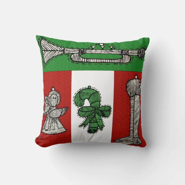Vintage Ornaments Cushion (Front)