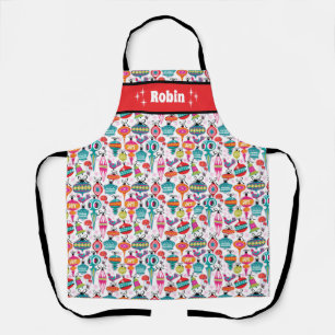 Vintage Ornaments Cute Christmas Apron - Custom