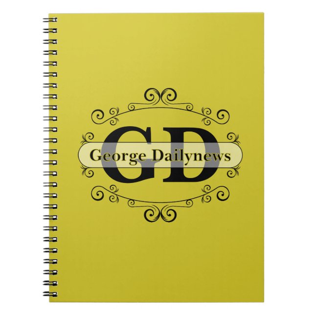 Vintage Ornaments Label - Spirals 1 Notebook (Front)