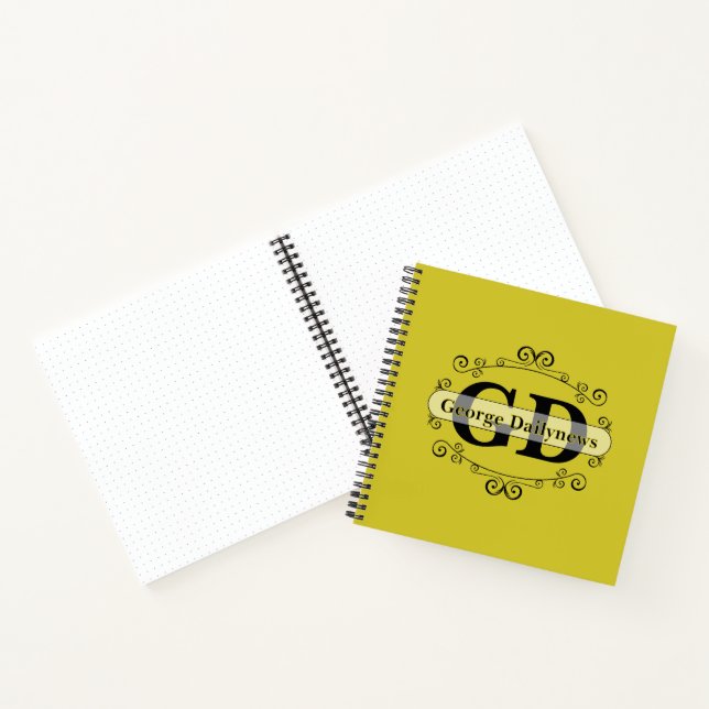 Vintage Ornaments Label - Spirals 1 Notebook (Inside)