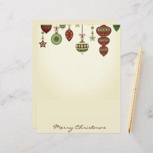 Vintage Ornaments Merry Christmas