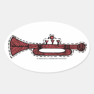 Vintage Ornaments Oval Sticker