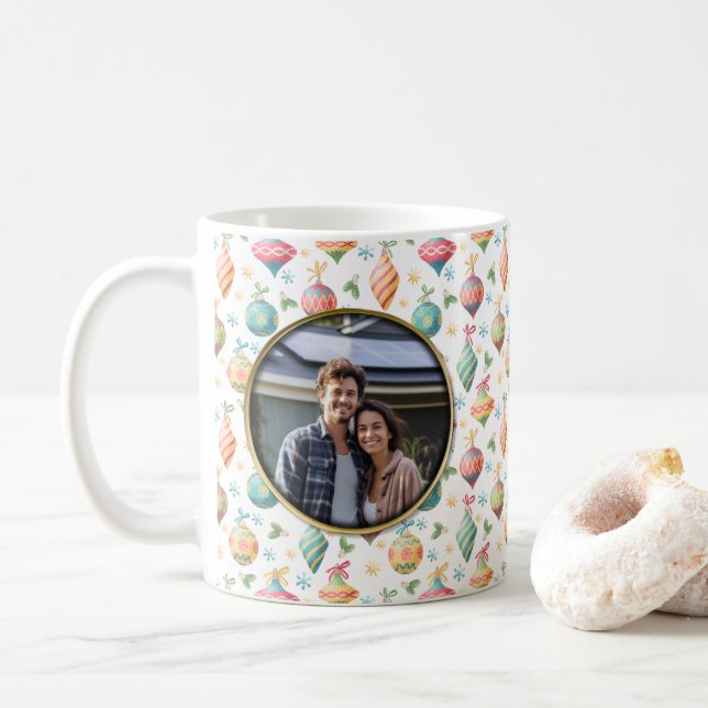 Vintage Ornaments Photo Coffee Mug (With Donut)
