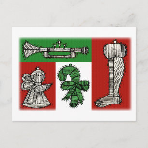Vintage Ornaments Postcard