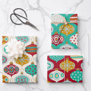 Vintage Ornaments Wrapping Paper Sheet