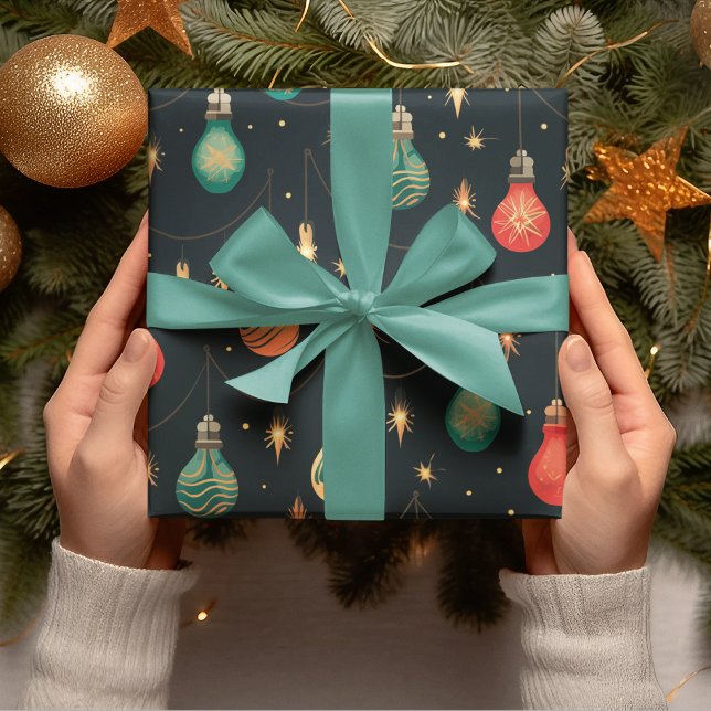 Vintage Ornamnet And Navy Blue  Wrapping Paper (Creator Uploaded)