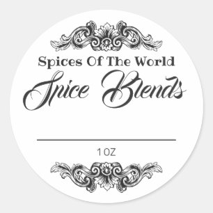 Vintage Ornate Blank Spice Blend Labels