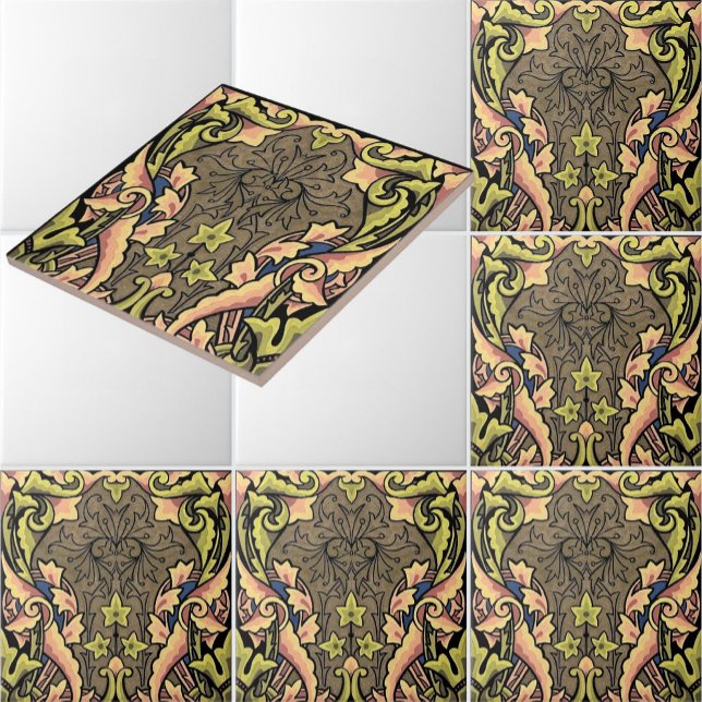 Vintage Ornate Colourful Art Nouveau Tile (Creator Uploaded)