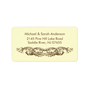 Vintage Ornate Flourish Address Label