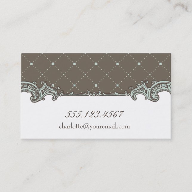Vintage Ornate Frame Calling Card (Front)