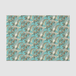 Vintage Ornate Gold Monogram I Tissue Paper