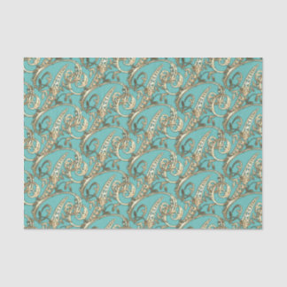 Vintage Ornate Gold Monogram P Tissue Paper
