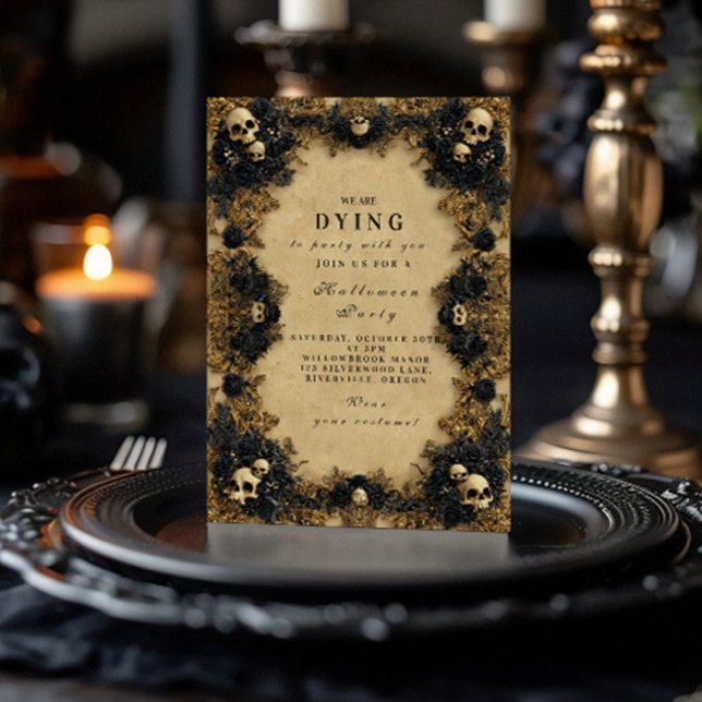 Vintage Ornate Gothic Haunted Soirée Invitation (Creator Uploaded)