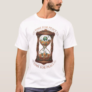 Vintage Ornate Hourglass Time For Peace Globe & Do T-Shirt