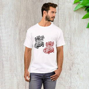 Vintage Ornate Letter S Monogram T-Shirt