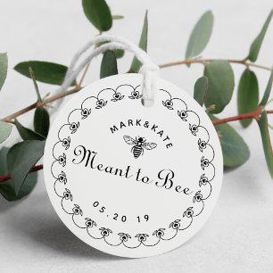 Vintage Ornate Meant to Bee Wedding Honey Favour Tags