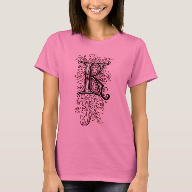 Vintage Ornate Monogram 'K' - Shirt (Front)