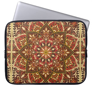 vintage ornate pattern with floral elements. Orien Laptop Sleeve
