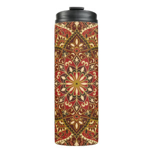 vintage ornate pattern with floral elements. Orien Thermal Tumbler