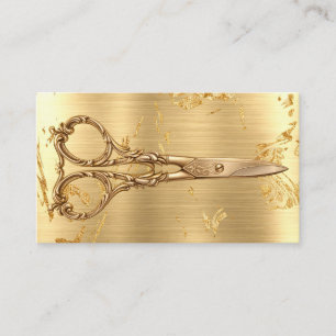 Vintage Ornate Scissors Tailor Sewing Business Card