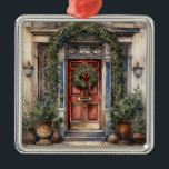 VINTAGE ORNATELY DECORATED CHRISTMAS DOOR METAL TREE DECORATION<br><div class="desc">VINTAGE ORNATELY DECORATED CHRISTMAS DOOR</div>