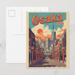 Vintage OSAKA japan island of Honshu gifts Postcard
