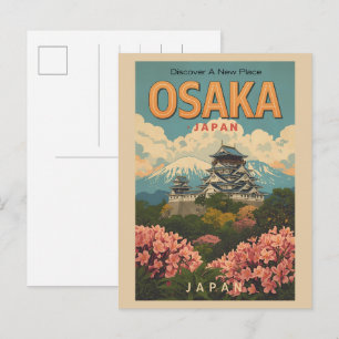 Vintage OSAKA japan island of Honshu gifts Postcard