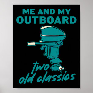 Vintage Outboard Motor - Clic Old Boating Poster