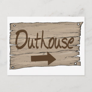 vintage outhouse right postcard
