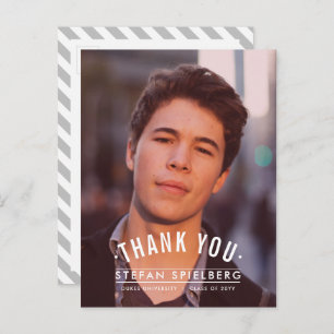 Vintage Overlay 1 Graduation Thank You Postcard