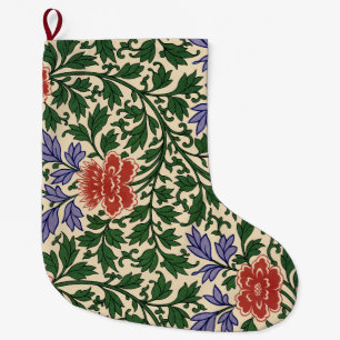 Vintage Owen Jones Chinoiserie Peony Pattern Large Christmas Stocking