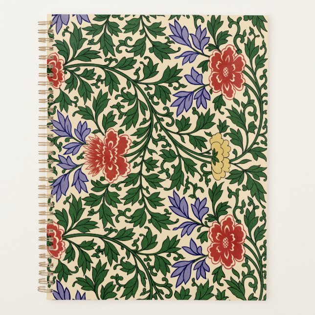 Vintage Owen Jones Chinoiserie Peony Pattern Planner (Front)