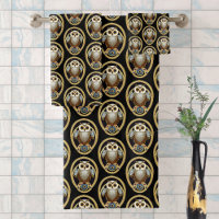 Vintage Owl Beaded Motif - Art Deco - Add Name