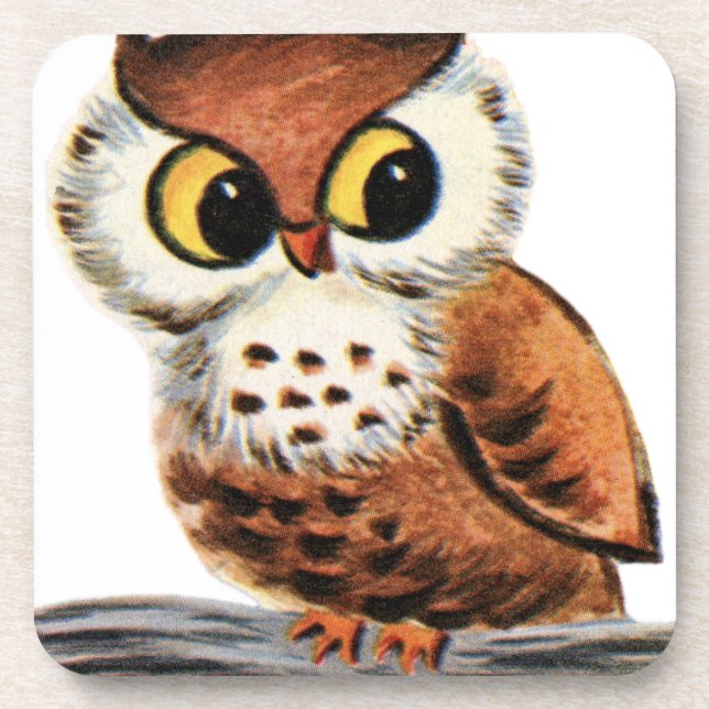 Vintage Owl Coaster (Front)