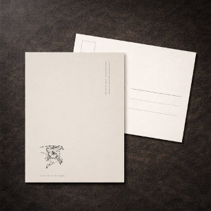 Vintage Owl- Dark Academia Journal Insert Postcard