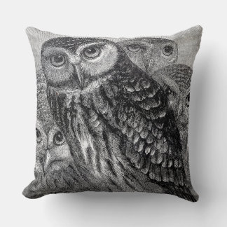 Vintage Owl Family Cushion