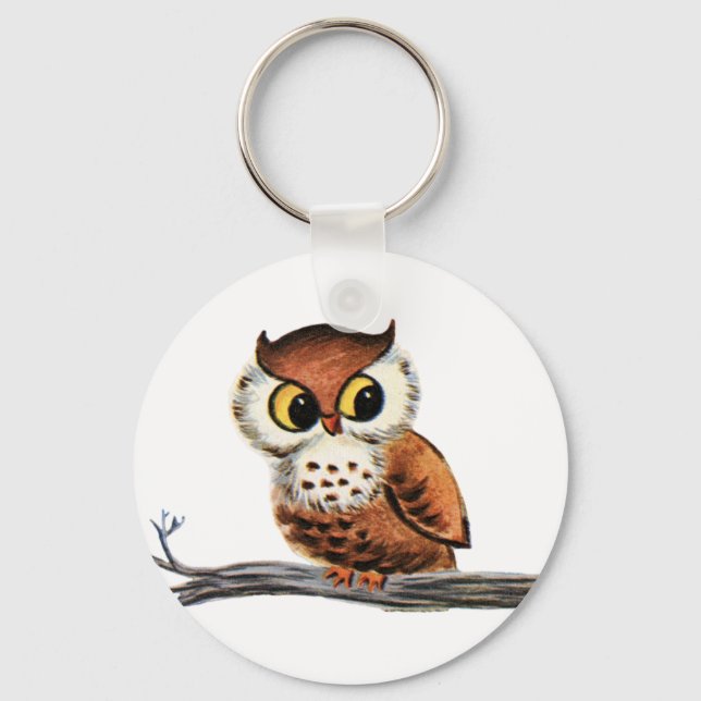 Vintage Owl Key Ring (Front)