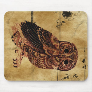 Vintage Owl Mouse Pad
