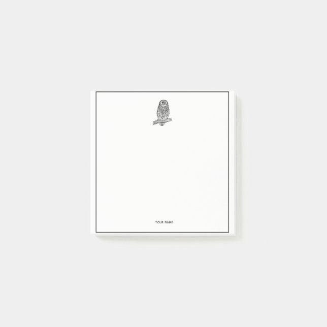 Vintage Owl on Branch #1 Post-it Notes (Front)
