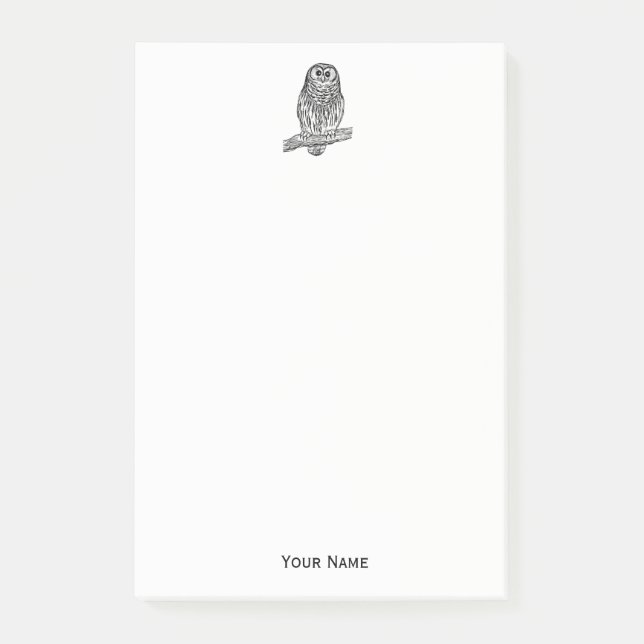 Vintage Owl on Branch #1 Post-it Notes (Front)