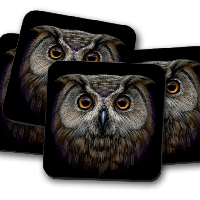 Vintage Owl Portrait Coaster | Timeless Owl Set (Creator Uploaded)